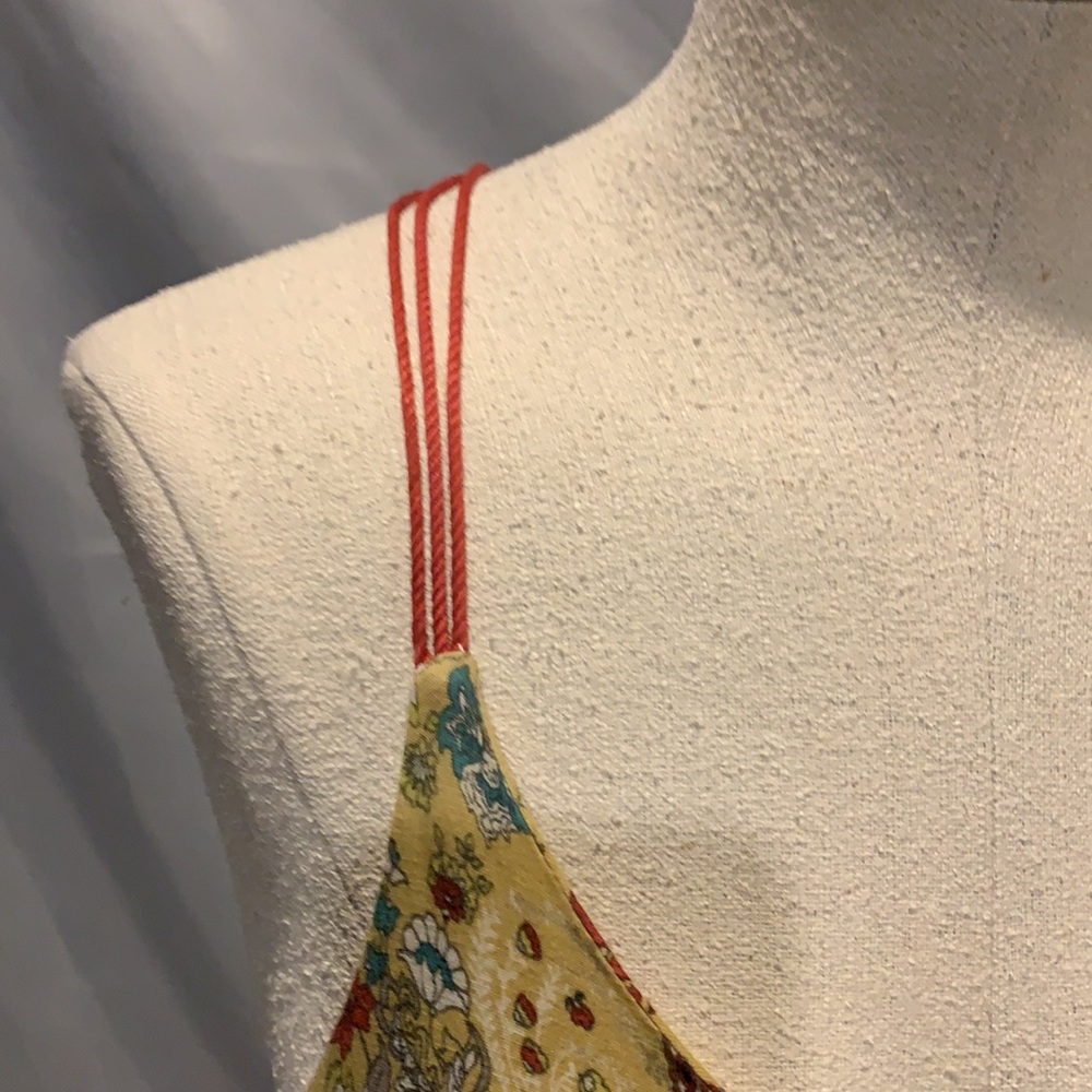 Patchwork Print Spaghetti Strap Dress - image 4